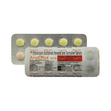 Anxit Plus 0.5 mg/25 mg Tablet Allopathy (Alprazolam (0.5mg)) - Uses in Hindi, Side Effects, Substitutes & Price in India