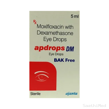 apdrops dm eye drop Allopathy (Moxifloxacin (0.5% w/v)) - Uses in Hindi, Side Effects, Substitutes & Price in India
