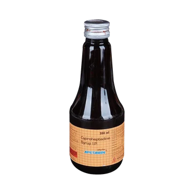 apetamin syrup Allopathy (Cyproheptadine (2mg/5ml)) - Uses in Hindi, Side Effects, Substitutes & Price in India
