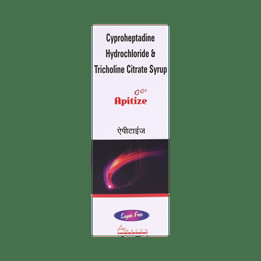 apitize syrup sugar free Allopathy (Cyproheptadine (2mg/5ml)) - Uses in Hindi, Side Effects, Substitutes & Price in India