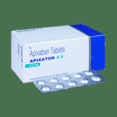 apixator 2.5 tablet Allopathy (Apixaban (2.5mg)) - Uses in Hindi, Side Effects, Substitutes & Price in India