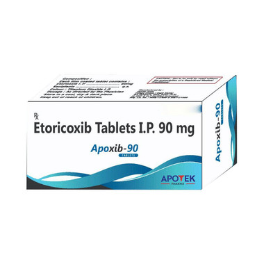 apoxib 90 tablet Allopathy (Etoricoxib (90mg)) - Uses in Hindi, Side Effects, Substitutes & Price in India