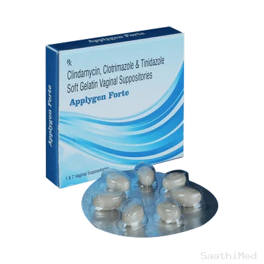 applygen forte soft gelatin vaginal suppository Allopathy (Clindamycin (100mg)) - Uses in Hindi, Side Effects, Substitutes & Price in India