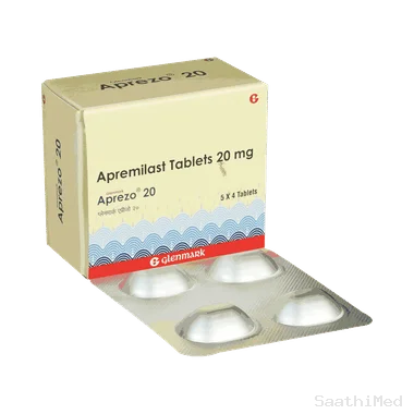aprezo 20 tablet Allopathy (Apremilast (20mg)) - Uses in Hindi, Side Effects, Substitutes & Price in India