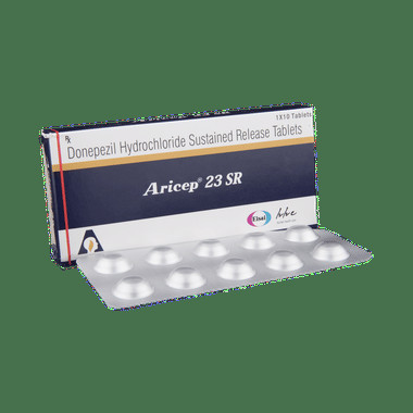 aricep 23 sr tablet Allopathy (Donepezil (23mg)) - Uses in Hindi, Side Effects, Substitutes & Price in India