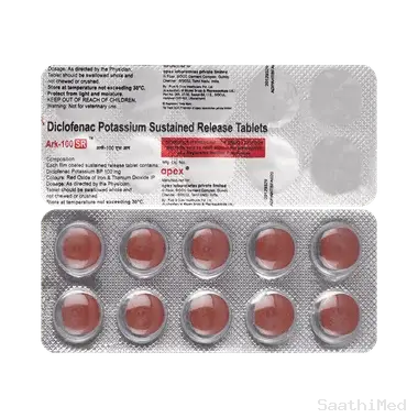 ark 100mg tablet sr Allopathy (Diclofenac (100mg)) - Uses in Hindi, Side Effects, Substitutes & Price in India