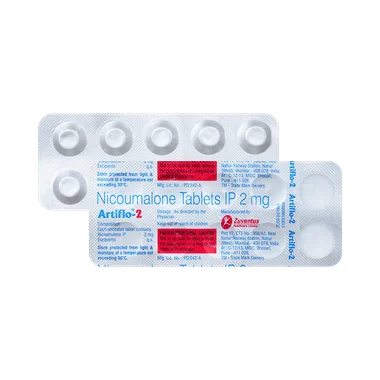 artiflo 2 tablet Allopathy (Acenocoumarol (2mg)) - Uses in Hindi, Side Effects, Substitutes & Price in India