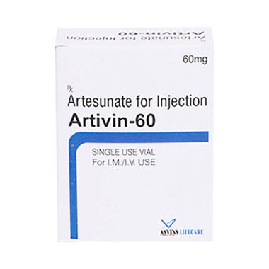 artivin 60 injection Allopathy (Artesunate (60mg)) - Uses in Hindi, Side Effects, Substitutes & Price in India