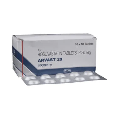 arvast 20 tablet Allopathy (Rosuvastatin (20mg)) - Uses in Hindi, Side Effects, Substitutes & Price in India