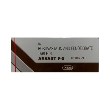 arvast f 5 tablet Allopathy (Fenofibrate (67mg)) - Uses in Hindi, Side Effects, Substitutes & Price in India