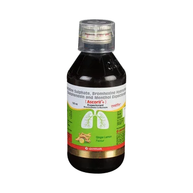ascoril plus expectorant ginger lemon Allopathy (Bromhexine (2mg/5ml)) - Uses in Hindi, Side Effects, Substitutes & Price in India