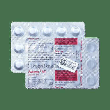 asomex-at tablet Allopathy (Amlodipine (2.5mg)) - Uses in Hindi, Side Effects, Substitutes & Price in India