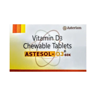 astesol-d3 60k chewable tablet Allopathy (Vitamin D3 (60000IU)) - Uses in Hindi, Side Effects, Substitutes & Price in India