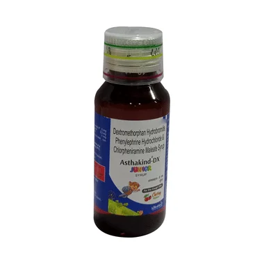 asthakind-dx junior syrup cherry Allopathy (Phenylephrine (2.5mg/5ml)) - Uses in Hindi, Side Effects, Substitutes & Price in India