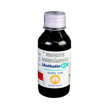 asthalin ax syrup Allopathy (Ambroxol (30mg/5ml)) - Uses in Hindi, Side Effects, Substitutes & Price in India
