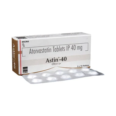 astin 40 tablet Allopathy (Atorvastatin (40mg)) - Uses in Hindi, Side Effects, Substitutes & Price in India