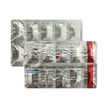 athrovas asp 10mg/75mg capsule Allopathy (Rosuvastatin (10mg)) - Uses in Hindi, Side Effects, Substitutes & Price in India