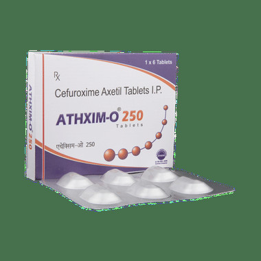 athxim-o 250 tablet Allopathy (Cefuroxime (250mg)) - Uses in Hindi, Side Effects, Substitutes & Price in India
