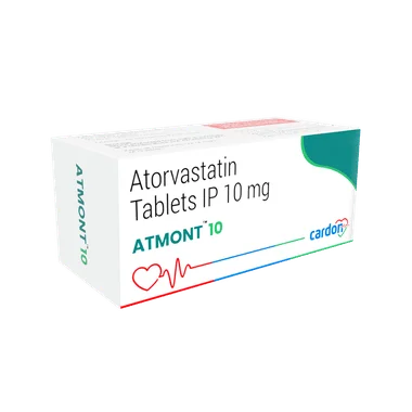 atmont 10mg tablet Allopathy (Atorvastatin (10mg)) - Uses in Hindi, Side Effects, Substitutes & Price in India