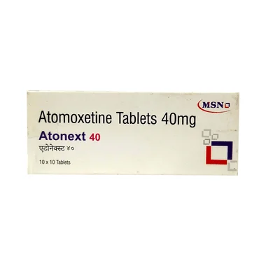 atonext 40 tablet Allopathy (Atomoxetine (40mg)) - Uses in Hindi, Side Effects, Substitutes & Price in India