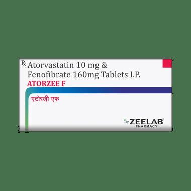 atorastin f 10mg/160mg tablet Allopathy (Atorvastatin (10mg)) - Uses in Hindi, Side Effects, Substitutes & Price in India