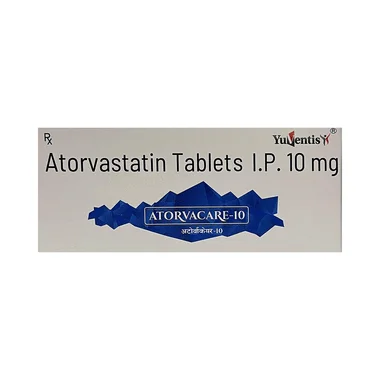 atorvacare 10mg tablet Allopathy (Atorvastatin (10mg)) - Uses in Hindi, Side Effects, Substitutes & Price in India