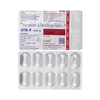 atr-f tablet Allopathy (Atorvastatin (10mg)) - Uses in Hindi, Side Effects, Substitutes & Price in India