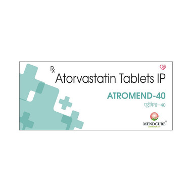 atromend 40 capsule Allopathy (Atorvastatin (40mg)) - Uses in Hindi, Side Effects, Substitutes & Price in India
