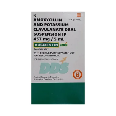 augmentin dds suspension Allopathy (Amoxycillin (400mg/5ml)) - Uses in Hindi, Side Effects, Substitutes & Price in India