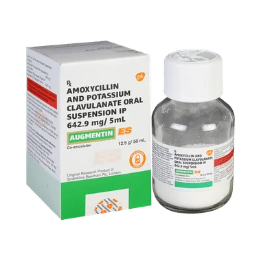 augmentin es oral suspension Allopathy (Amoxycillin (600mg/5ml)) - Uses in Hindi, Side Effects, Substitutes & Price in India
