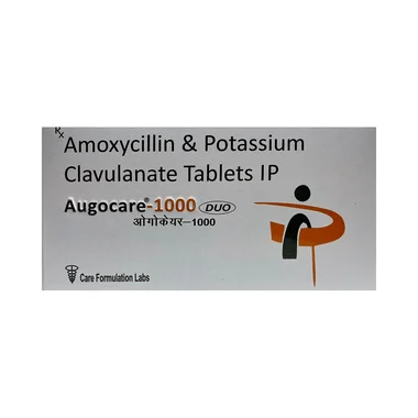 augocare 1000 duo tablet Allopathy (Amoxycillin (875mg)) - Uses in Hindi, Side Effects, Substitutes & Price in India