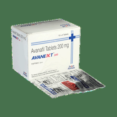 avanext 200 tablet Allopathy (Avanafil (200mg)) - Uses in Hindi, Side Effects, Substitutes & Price in India