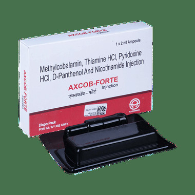 axcob forte injection Allopathy (Methylcobalamin (1000mcg)) - Uses in Hindi, Side Effects, Substitutes & Price in India