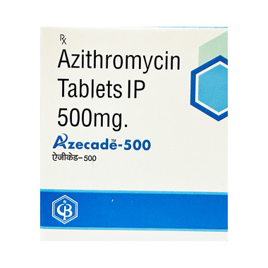 azecade 500 tablet Allopathy (Azithromycin (500mg)) - Uses in Hindi, Side Effects, Substitutes & Price in India