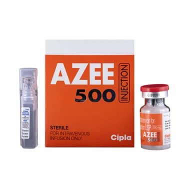 azee 500 injection Allopathy (Azithromycin (500mg)) - Uses in Hindi, Side Effects, Substitutes & Price in India
