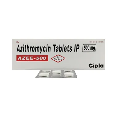 azee 500 tablet Allopathy (Azithromycin (500mg)) - Uses in Hindi, Side Effects, Substitutes & Price in India