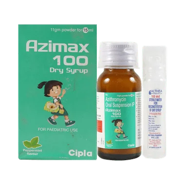 azimax 100 dry syrup Allopathy (Azithromycin (100mg/5ml)) - Uses in Hindi, Side Effects, Substitutes & Price in India