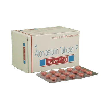 aztor 10 tablet Allopathy (Atorvastatin (10mg)) - Uses in Hindi, Side Effects, Substitutes & Price in India