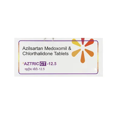 aztric ct 12.5 tablet Allopathy (Azilsartan medoxomil (40mg)) - Uses in Hindi, Side Effects, Substitutes & Price in India