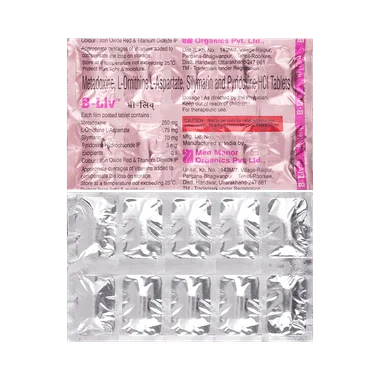b liv tablet Allopathy (L-Ornithine L-Aspartate (75mg)) - Uses in Hindi, Side Effects, Substitutes & Price in India