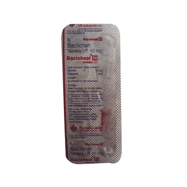 bacloheal 10mg tablet Allopathy (Baclofen (10mg)) - Uses in Hindi, Side Effects, Substitutes & Price in India