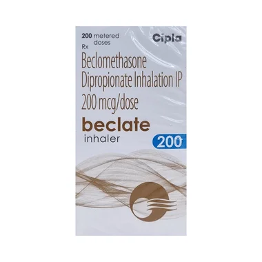beclate 200 inhaler Allopathy (Beclometasone (200mcg/spray)) - Uses in Hindi, Side Effects, Substitutes & Price in India