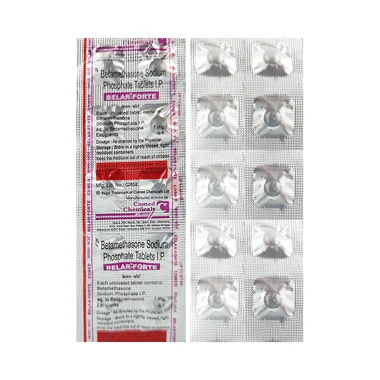 belar forte 1mg tablet Allopathy (Betamethasone (1mg)) - Uses in Hindi, Side Effects, Substitutes & Price in India