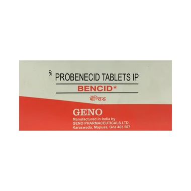 bencid tablet Allopathy (Probenecid (500mg)) - Uses in Hindi, Side Effects, Substitutes & Price in India