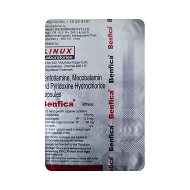 benfica capsule Allopathy (Benfotiamine (100mg)) - Uses in Hindi, Side Effects, Substitutes & Price in India