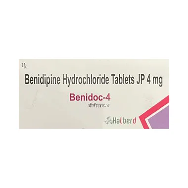 benidoc 4 tablet allopathy (Benidipine (4mg)) - Uses in Hindi, Side Effects, Substitutes & Price in India