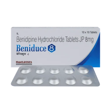 beniduce 8mg tablet Allopathy (Benidipine (8mg)) - Uses in Hindi, Side Effects, Substitutes & Price in India