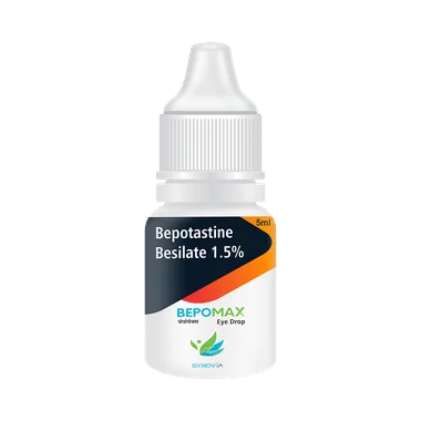 bepomax 1.5% eye drop Allopathy (Bepotastine (1.5% w/v)) - Uses in Hindi, Side Effects, Substitutes & Price in India