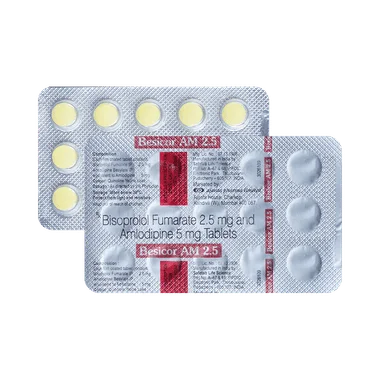 besicor am 5mg/2.5mg tablet Allopathy (Amlodipine (5mg)) - Uses in Hindi, Side Effects, Substitutes & Price in India