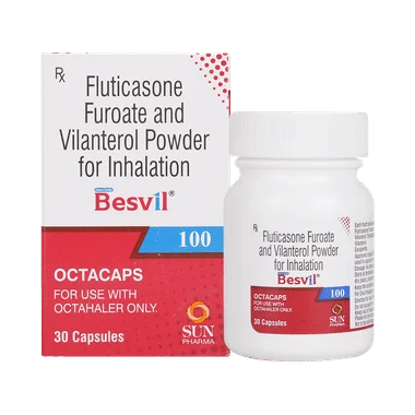 besvil 100 octacap - Fluticasone Furoate (100mcg) + Vilanterol (25mcg) medicine
